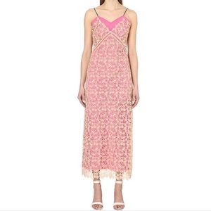 Self-portrait lace shell slipping dress